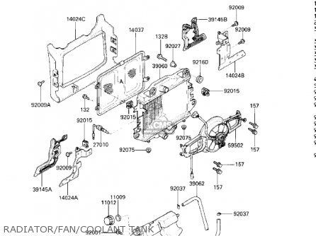 RADIATOR/FAN/COOLANT TANK - ZG1200A1 VOYAGER XII 1986 USA CALIFORNIA CANADA