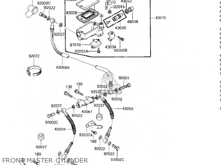 FRONT MASTER CYLINDER - ZG1200A1 VOYAGER XII 1986 USA CALIFORNIA CANADA