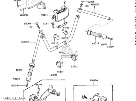 HANDLEBAR - ZG1200A1 VOYAGER XII 1986 USA CALIFORNIA CANADA