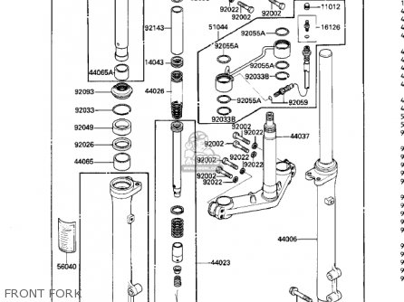 FRONT FORK - ZG1200A1 VOYAGER XII 1986 USA CALIFORNIA CANADA