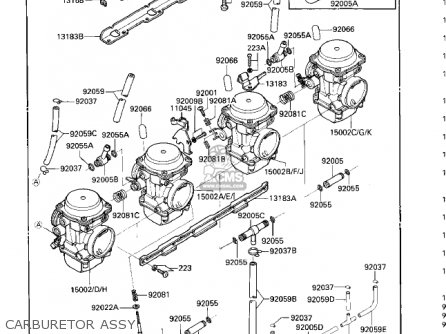 CARBURETOR ASSY - ZG1200A1 VOYAGER XII 1986 USA CALIFORNIA CANADA