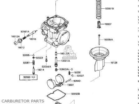CARBURETOR PARTS - ZG1200A1 VOYAGER XII 1986 USA CALIFORNIA CANADA