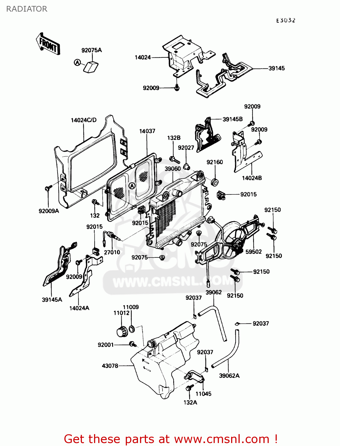 Kawasaki ZG1200B1 VOYAGER XII 1987 USA CALIFORNIA CANADA RADIATOR - buy