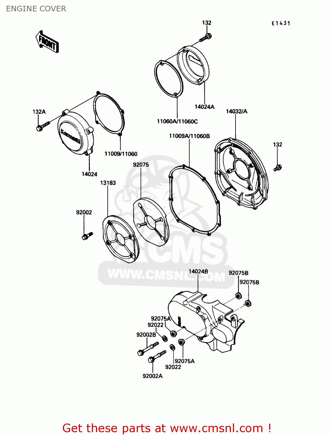 ENGINE COVER ZG1200B1 VOYAGER XII 1987 USA CALIFORNIA CANADA