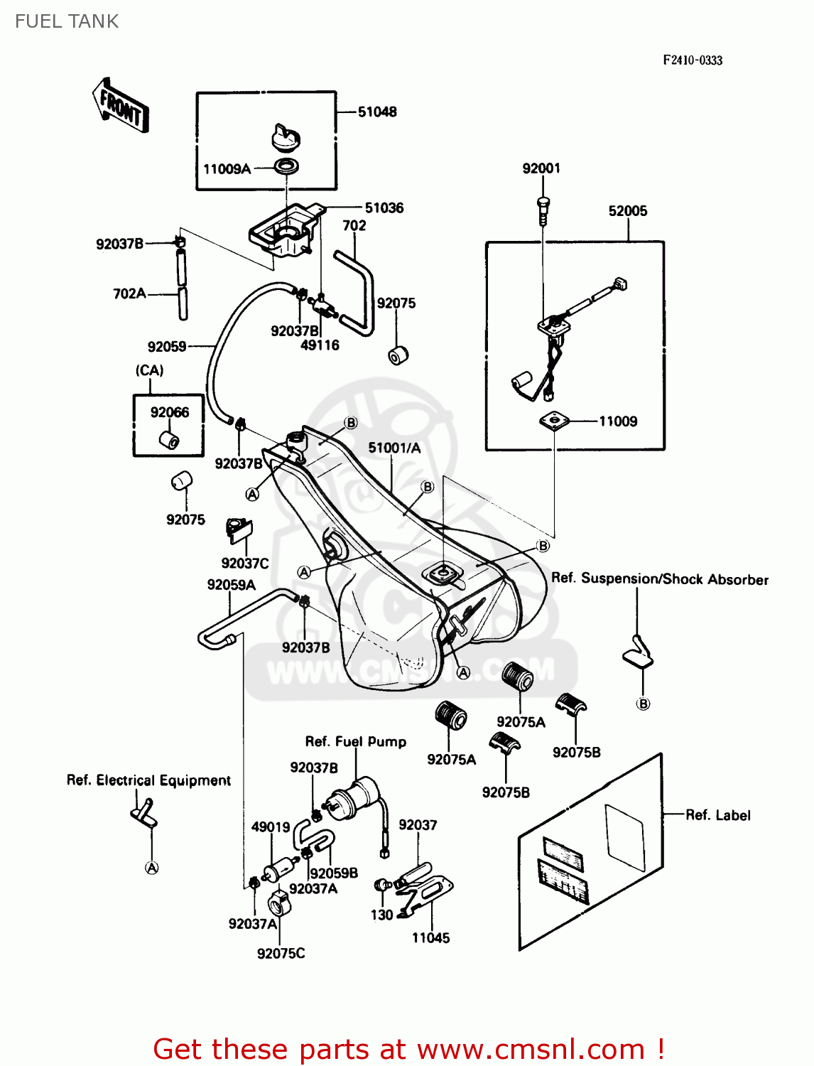 FUEL TANK ZG1200B1 VOYAGER XII 1987 USA CALIFORNIA CANADA