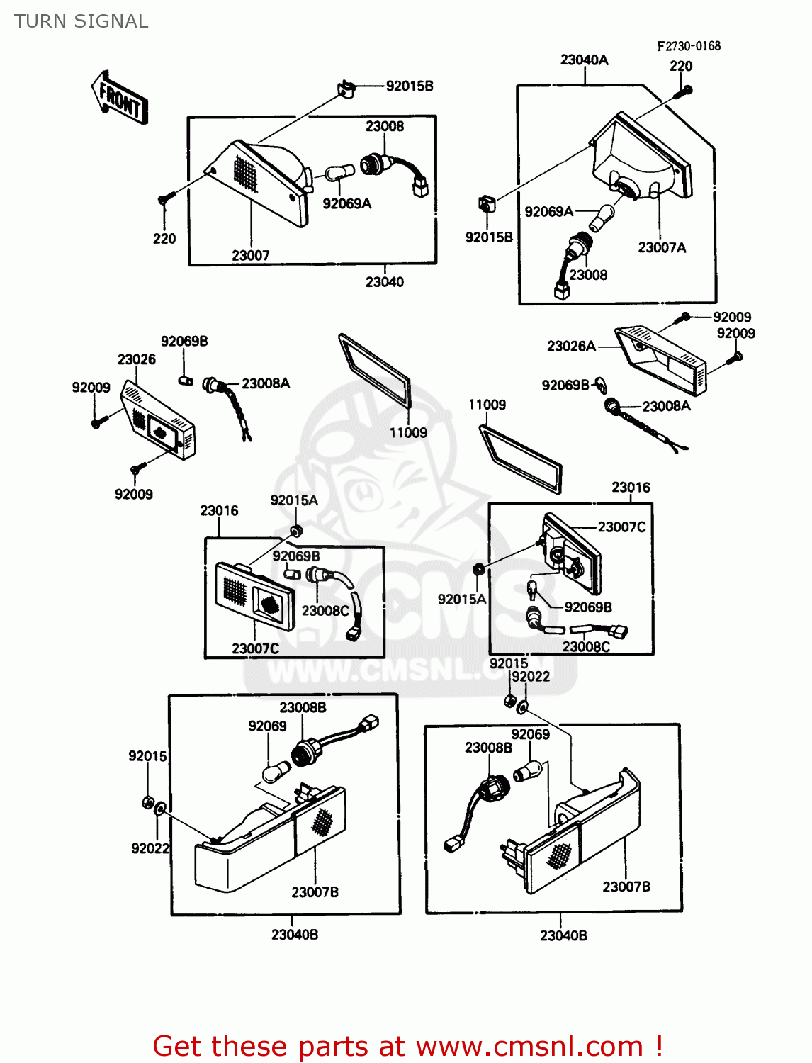 TURN SIGNAL ZG1200B1 VOYAGER XII 1987 USA CALIFORNIA CANADA