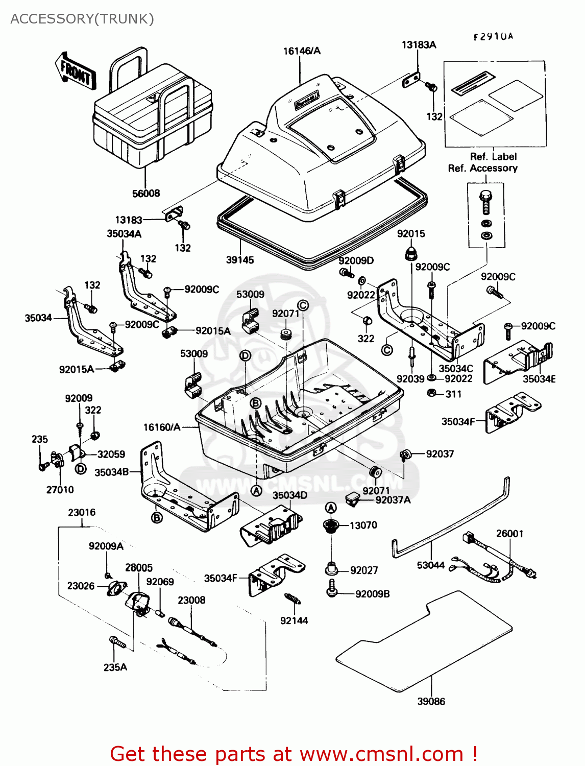 ACCESSORY(TRUNK) ZG1200B1 VOYAGER XII 1987 USA CALIFORNIA CANADA