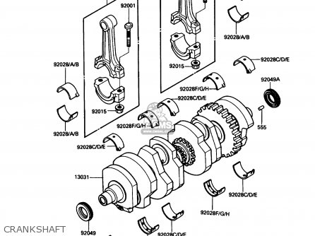 CRANKSHAFT - ZG1200B1 VOYAGER XII 1987 USA CALIFORNIA CANADA