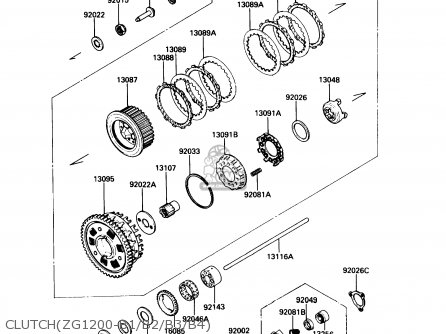 CLUTCH(ZG1200-B1/B2/B3/B4) - ZG1200B1 VOYAGER XII 1987 USA CALIFORNIA CANADA