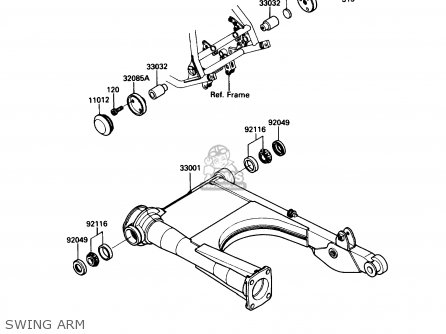 SWING ARM - ZG1200B1 VOYAGER XII 1987 USA CALIFORNIA CANADA