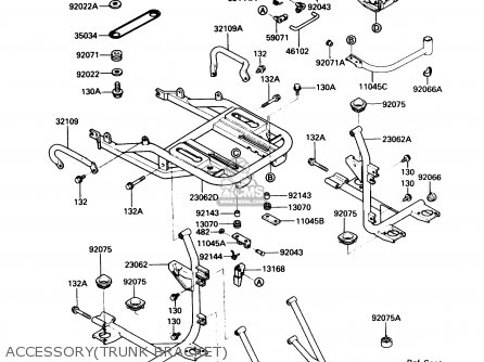 ACCESSORY(TRUNK BRACKET) - ZG1200B1 VOYAGER XII 1987 USA CALIFORNIA CANADA