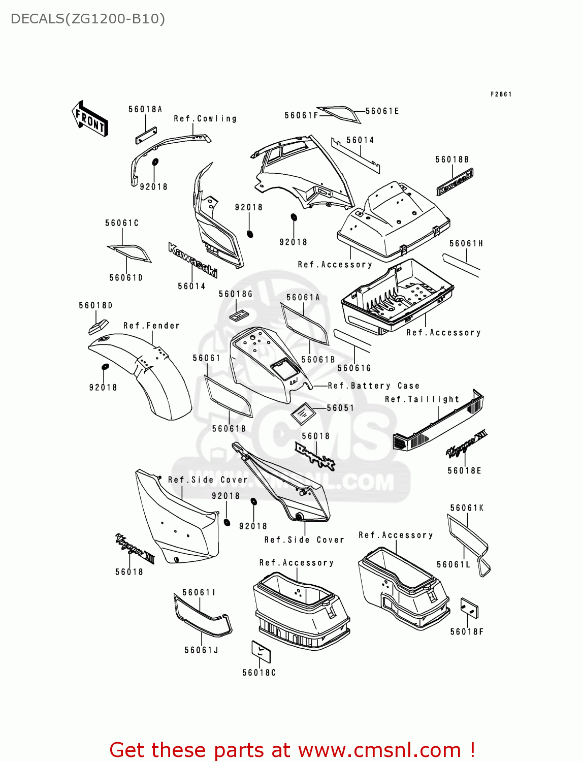 DECALS(ZG1200-B10) ZG1200B10 VOYAGER XII 1996 USA CALIFORNIA CANADA
