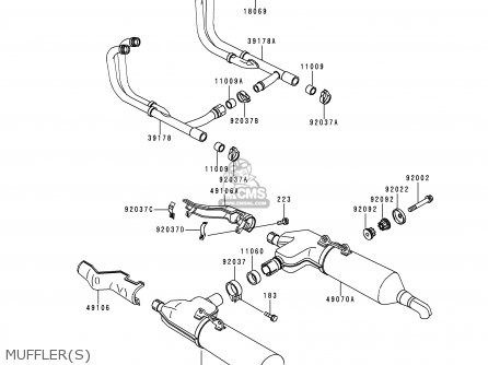 MUFFLER(S) - ZG1200B10 VOYAGER XII 1996 USA CALIFORNIA CANADA