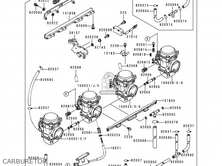 CARBURETOR - ZG1200B10 VOYAGER XII 1996 USA CALIFORNIA CANADA