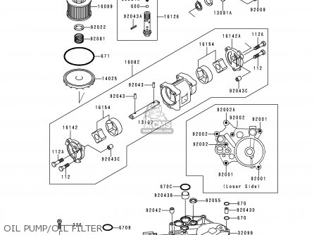 OIL PUMP/OIL FILTER - ZG1200B10 VOYAGER XII 1996 USA CALIFORNIA CANADA