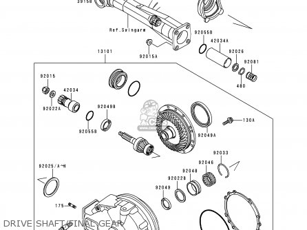 DRIVE SHAFT/FINAL GEAR - ZG1200B10 VOYAGER XII 1996 USA CALIFORNIA CANADA