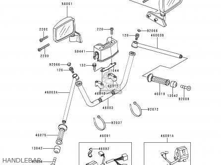 HANDLEBAR - ZG1200B10 VOYAGER XII 1996 USA CALIFORNIA CANADA