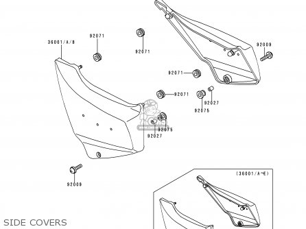 SIDE COVERS - ZG1200B10 VOYAGER XII 1996 USA CALIFORNIA CANADA