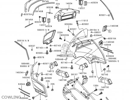 COWLING - ZG1200B10 VOYAGER XII 1996 USA CALIFORNIA CANADA