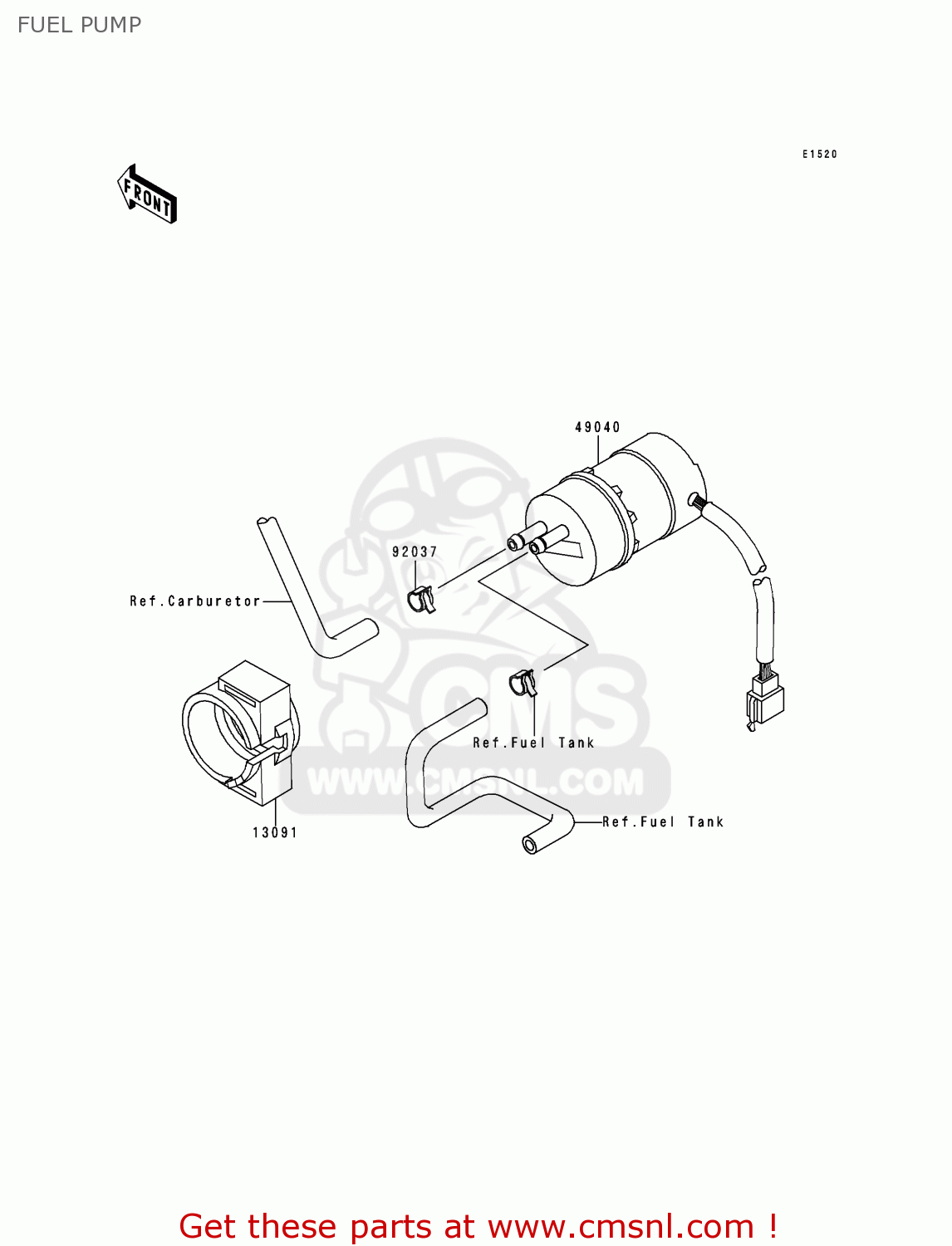 FUEL PUMP ZG1200B11 VOYAGER XII 1997 USA CALIFORNIA CANADA