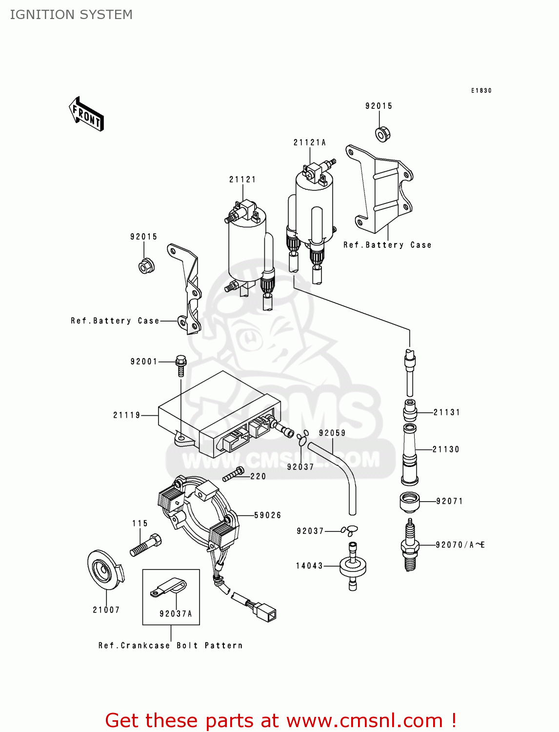 IGNITION SYSTEM ZG1200B11 VOYAGER XII 1997 USA CALIFORNIA CANADA