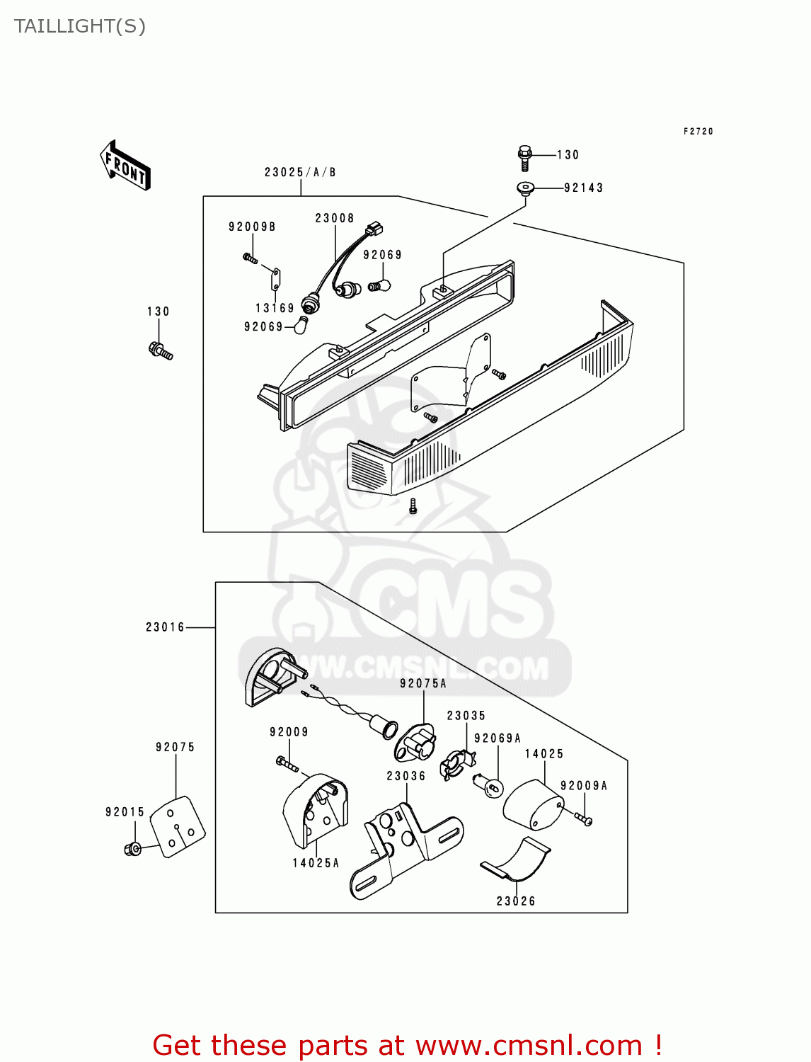 TAILLIGHT(S) ZG1200B11 VOYAGER XII 1997 USA CALIFORNIA CANADA