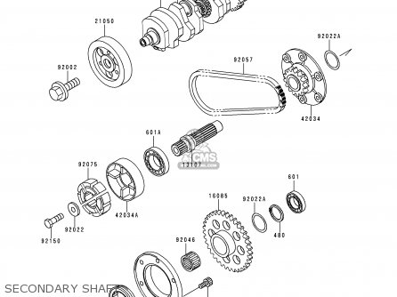 SECONDARY SHAFT - ZG1200B11 VOYAGER XII 1997 USA CALIFORNIA CANADA