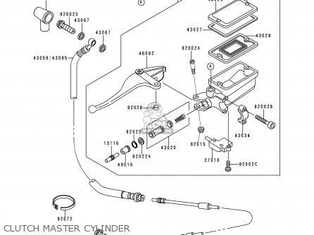 CLUTCH MASTER CYLINDER - ZG1200B11 VOYAGER XII 1997 USA CALIFORNIA CANADA