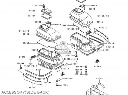 ACCESSORY(SIDE BACK) - ZG1200B11 VOYAGER XII 1997 USA CALIFORNIA CANADA