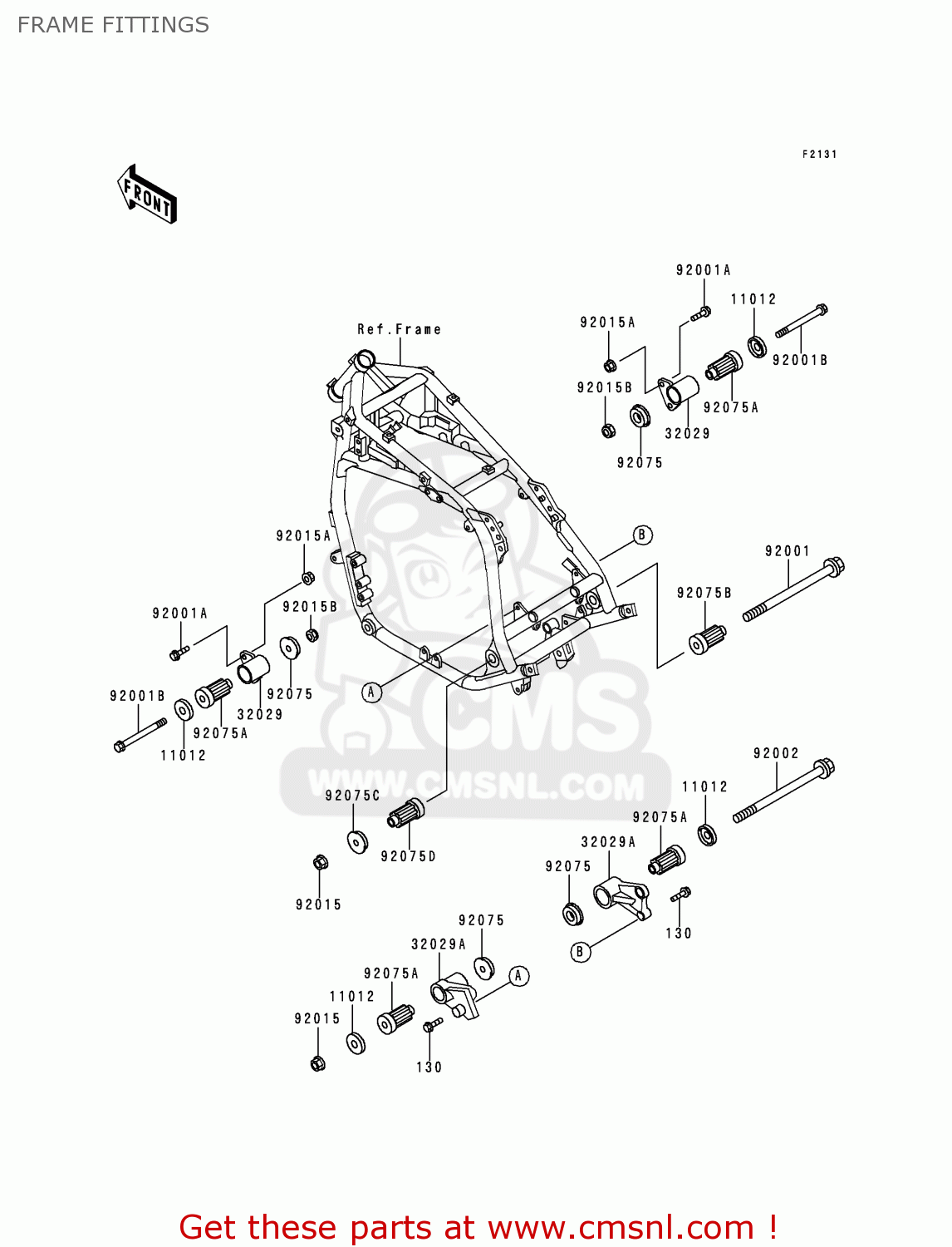 FRAME FITTINGS ZG1200B12 VOYAGER XII 1998 USA CALIFORNIA CANADA