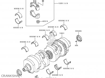 CRANKSHAFT - ZG1200B12 VOYAGER XII 1998 USA CALIFORNIA CANADA