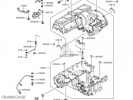 CRANKCASE - ZG1200B12 VOYAGER XII 1998 USA CALIFORNIA CANADA