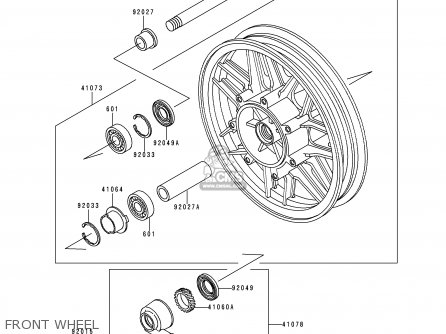 FRONT WHEEL - ZG1200B12 VOYAGER XII 1998 USA CALIFORNIA CANADA