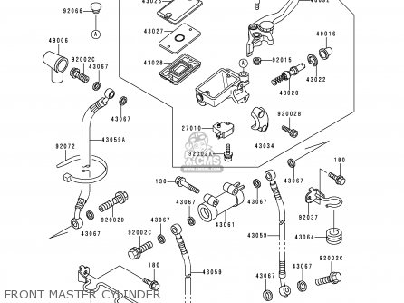 FRONT MASTER CYLINDER - ZG1200B12 VOYAGER XII 1998 USA CALIFORNIA CANADA