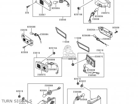 TURN SIGNALS - ZG1200B12 VOYAGER XII 1998 USA CALIFORNIA CANADA