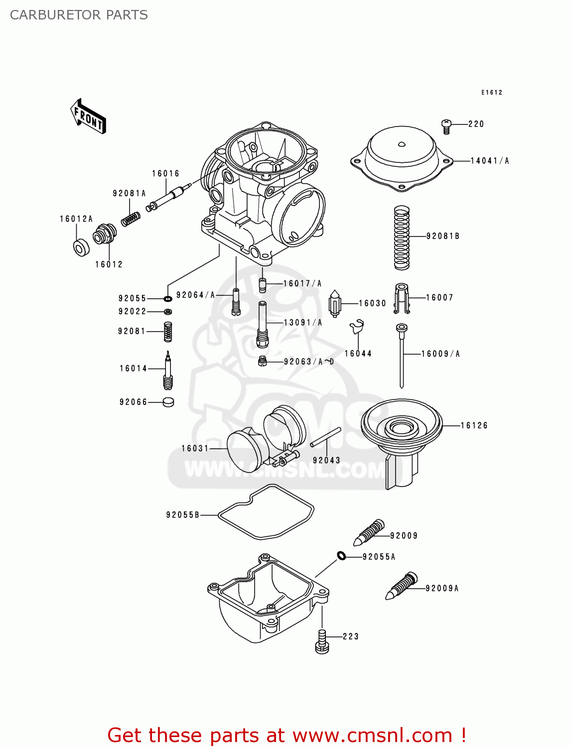CARBURETOR PARTS ZG1200B13 VOYAGER XII 1999 USA CALIFORNIA CANADA