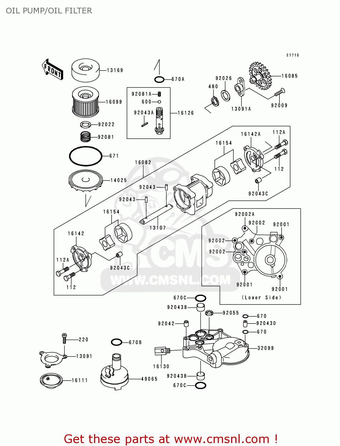 OIL PUMP/OIL FILTER ZG1200B13 VOYAGER XII 1999 USA CALIFORNIA CANADA