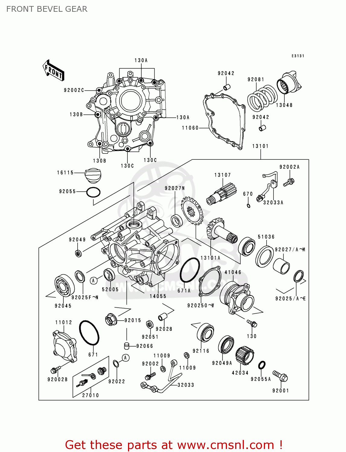 FRONT BEVEL GEAR ZG1200B13 VOYAGER XII 1999 USA CALIFORNIA CANADA