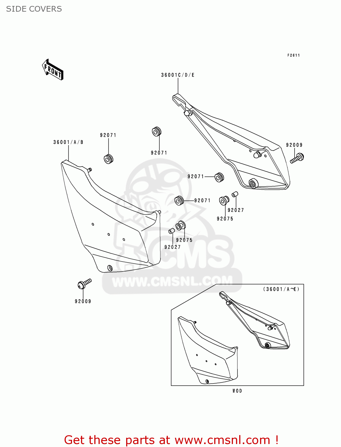 SIDE COVERS ZG1200B13 VOYAGER XII 1999 USA CALIFORNIA CANADA