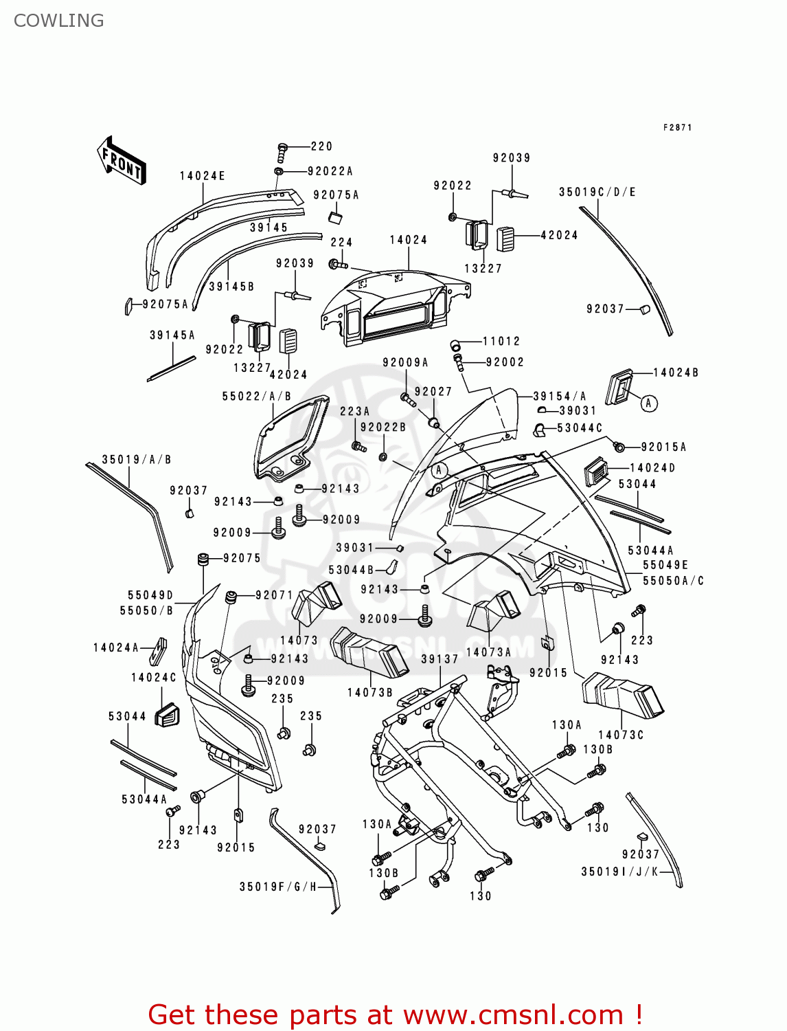 COWLING ZG1200B13 VOYAGER XII 1999 USA CALIFORNIA CANADA