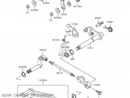 GEAR CHANGE MECHANISM - ZG1200B13 VOYAGER XII 1999 USA CALIFORNIA CANADA