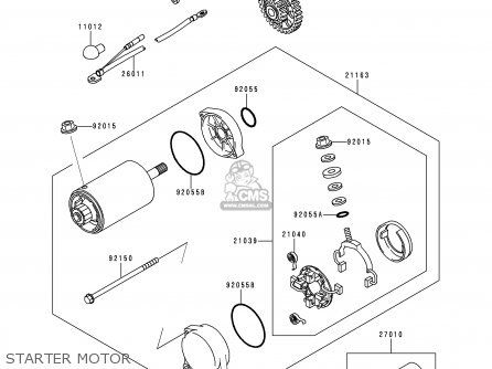 STARTER MOTOR - ZG1200B13 VOYAGER XII 1999 USA CALIFORNIA CANADA