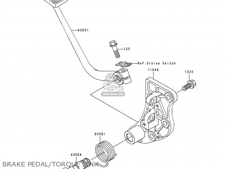 BRAKE PEDAL/TORQUE LINK - ZG1200B13 VOYAGER XII 1999 USA CALIFORNIA CANADA