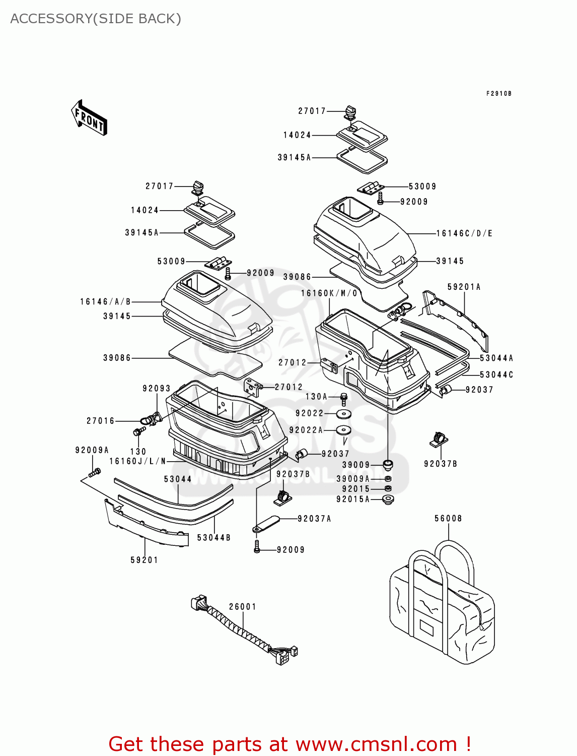 ACCESSORY(SIDE BACK) ZG1200B14 VOYAGER XII 2000 USA CALIFORNIA CANADA