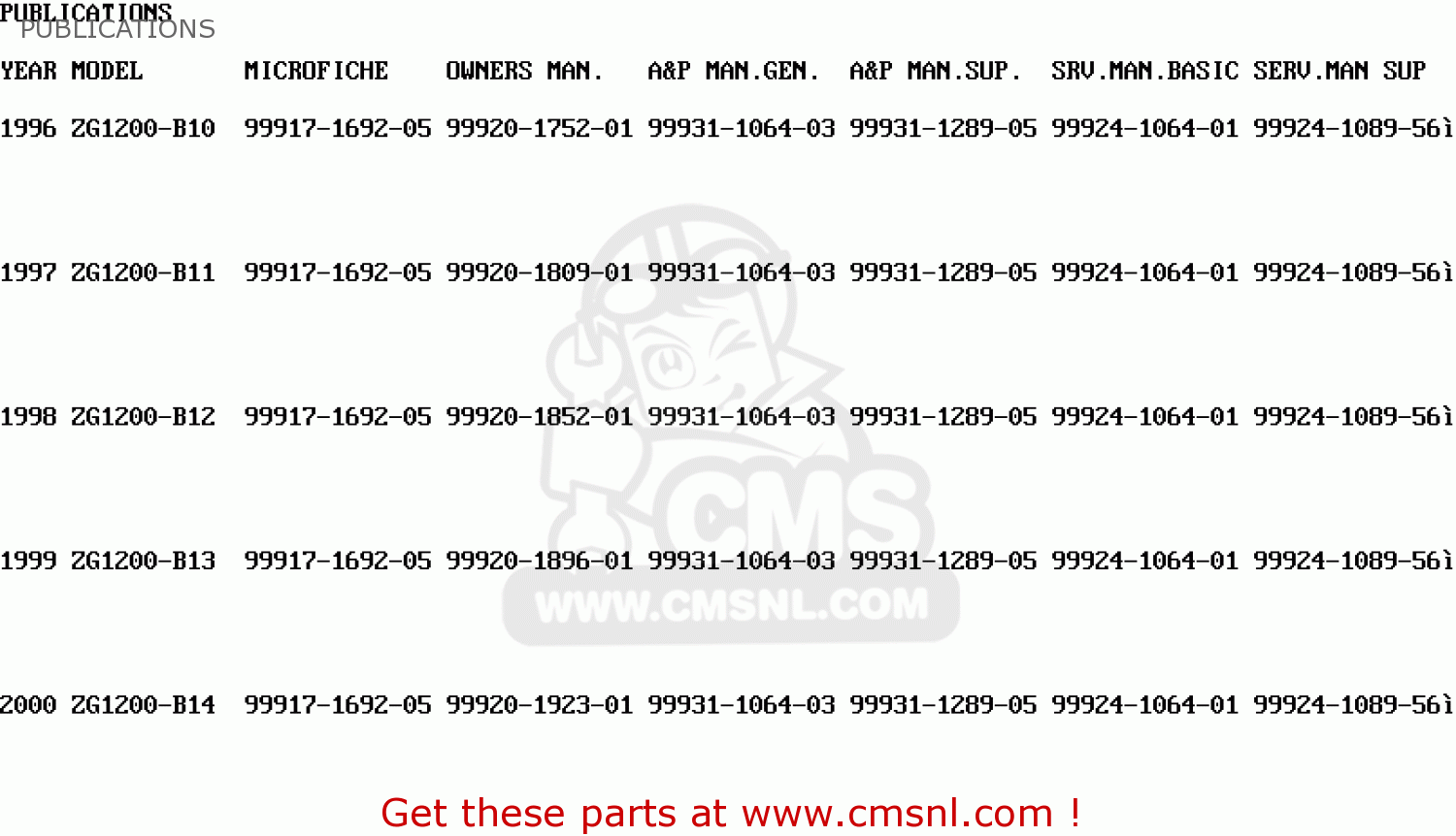 PUBLICATIONS ZG1200B14 VOYAGER XII 2000 USA CALIFORNIA CANADA