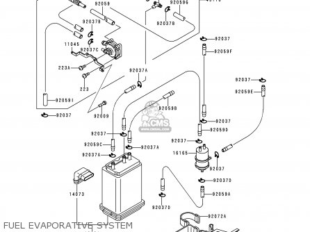 FUEL EVAPORATIVE SYSTEM - ZG1200B14 VOYAGER XII 2000 USA CALIFORNIA CANADA