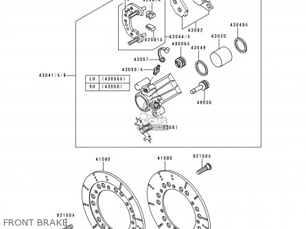 FRONT BRAKE - ZG1200B14 VOYAGER XII 2000 USA CALIFORNIA CANADA