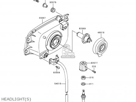 HEADLIGHT(S) - ZG1200B14 VOYAGER XII 2000 USA CALIFORNIA CANADA
