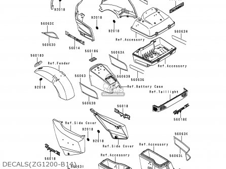 DECALS(ZG1200-B14) - ZG1200B14 VOYAGER XII 2000 USA CALIFORNIA CANADA
