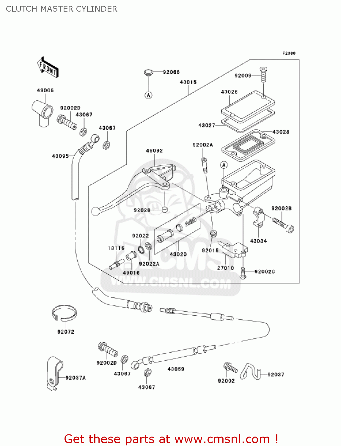CLUTCH MASTER CYLINDER ZG1200B15 VOYAGER XII 2001 USA CALIFORNIA CANADA